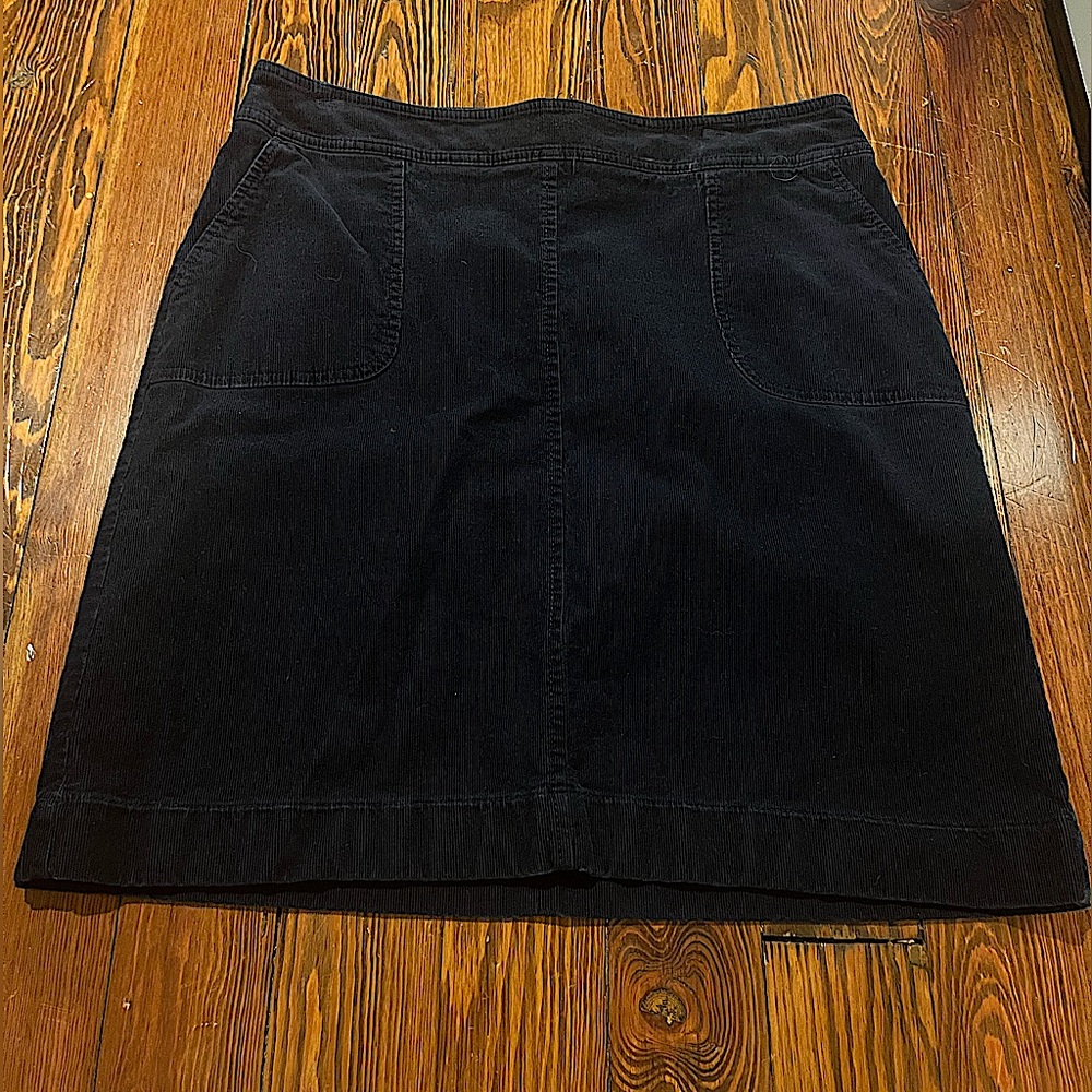 Talbots Navy Corduroy Skirt (Womens 12, Like New Condition)